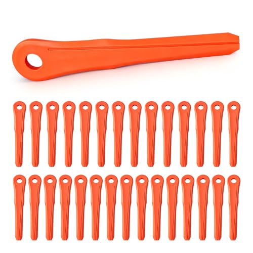 AHKWK 30Pack Plastic Blades 4002 007 1000 for Stihl Weed Eater Blade Polycut 7-3 6-2 6-3 27-3 28-2 47-3 48-2 Trimmer Heads