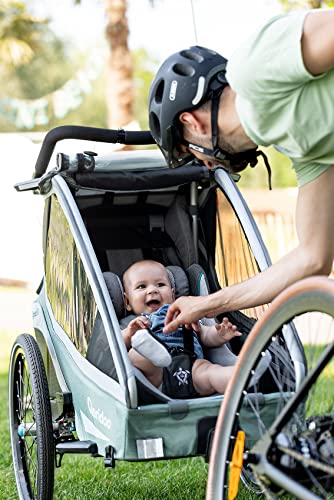 Qeridoo Babyschale für Kinderanhänger - dunkelgrau – Bild 4