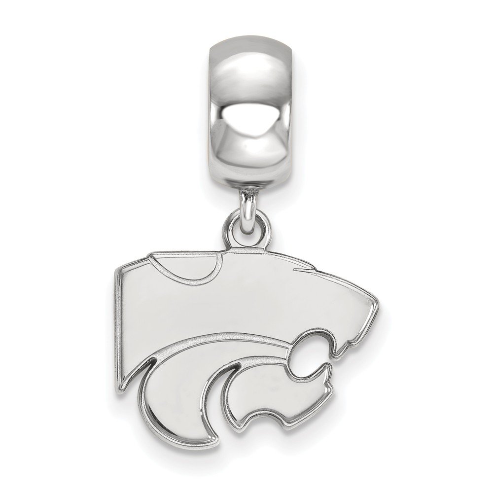 Kansas State Bead Charm Small (1/2 Inch) Dangle (Sterling Silver)