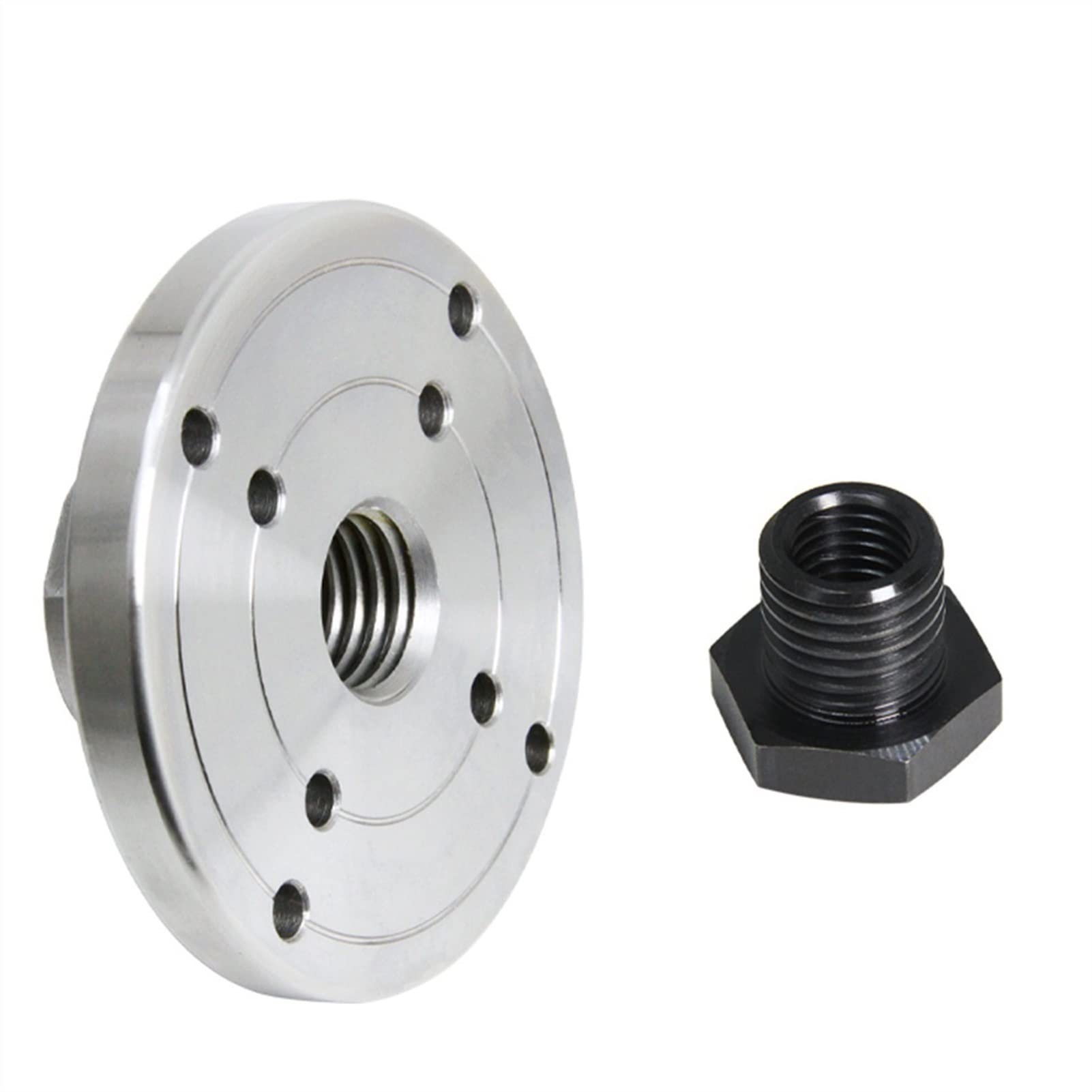 Shundeed 100Mm- M18x2.5 Woodworking Lathe Panel, Woodworking Lathe Chuck, Flange Panel, For Woodworking Lathe(100Mm- M18x2.5)