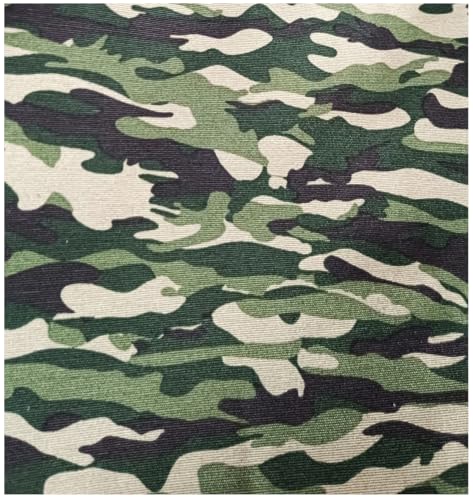 Tessuto Cotone Doppio Fantasia MILITARE MIMETICO CAMOUFLAGE 50x280cm