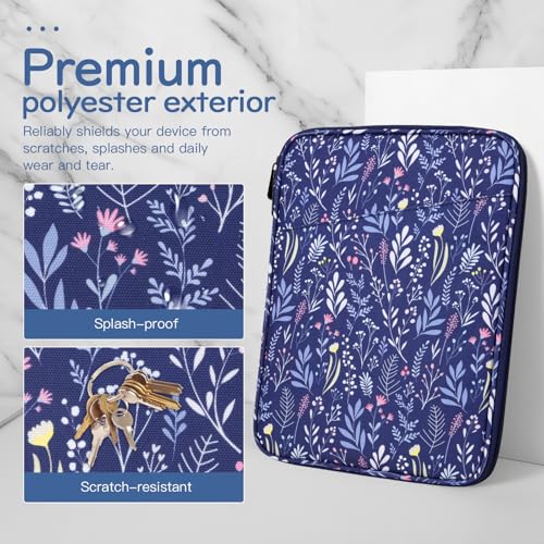 Image of Dadanism 9-11 Inch Tablet Sleeve Bag Carrying Case for iPad (A16) 11th Gen 11 inch, iPad 10th Gen 10.9 inch Air 5 /4, iPad Air M4 /Pro M5 11 inch, iPad 9 /8 /7th Gen 10.2 inch, Galaxy Tab A11+ Plus 11 inch, Branche Dark Blue