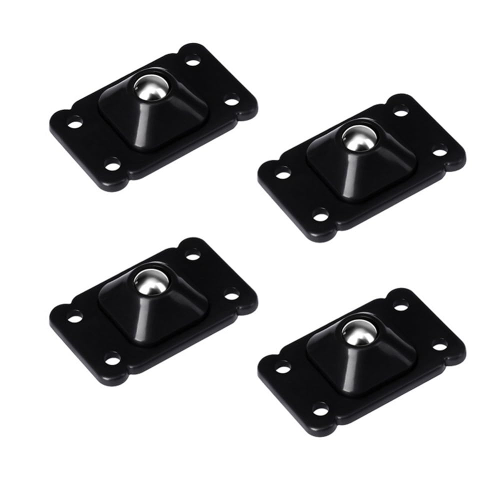 4/8/12 Stück selbstklebende Lenkrollen, 360-Grad-Drehung, Lenkrollen, Mini-Räder zum Bewegen von Möbelrollen, 4 Stück schwarz, 45 x 28 x 14 mm