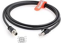 Vista 11 de DRRI Cable Ethernet M12 X-Coded de 8 polos a RJ45 para aplicaciones de red industrial de cámaras Cognex 262 (3M)