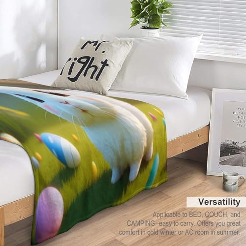 Couverture lapin mignon plaid flanelle douce lit canapé