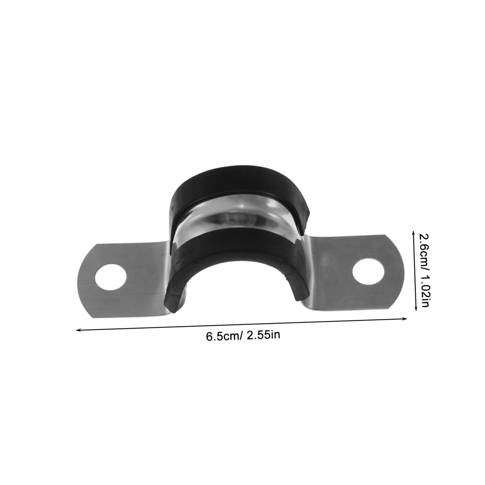 STOBAZA Sturdy Stainless Steel U-clips 20 Pack Small Hoses Clamp Pipe Clamps Vibration Resistance for Cable