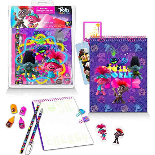 DreamWorks Trolls Stationary and School Supplies Bundle ~ 10 Pc Trolls Stationary Set Including Trolls Notebook, Pencil, Ruler, Stickers and More! (Trolls School Supplies)