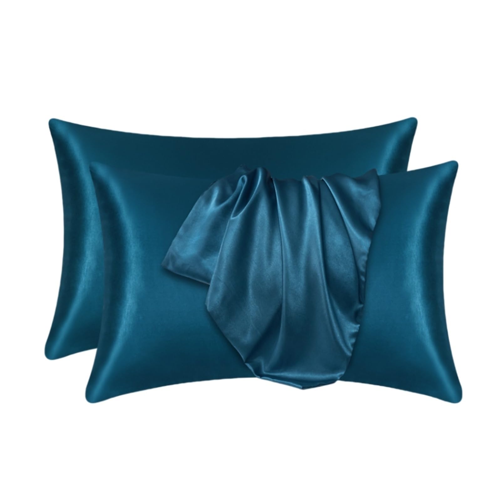 Silky Pillow Covers, Silk Pillowcases Multicolor Multiple Sizes for Hair Skin Care(Color 03,1PCx51x66cm(20x26in))