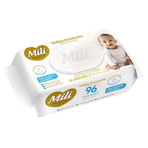 Mili Toalhinha Umedec. Mili Love&Care - 100 Unidades Mili Toalhinha Umedec. Mili Love&Care - 100 Unidades