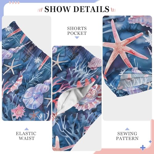Pajama Pants Starfishes Seaweeds Corals PJ Bottoms Sleepwear Lounge Sleep Pant with Pockets4