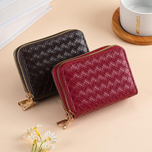 Wallet Women's Card Cases Dubble Zip Around Vegan Leather Small3