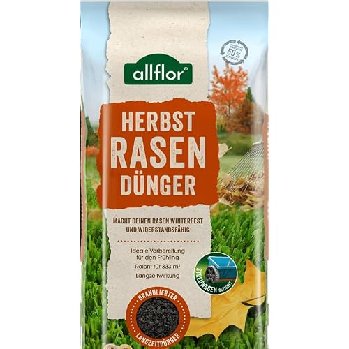 Allflor Herbstrasen-Dünger 1 x 3kg Faltschachtel I Zur Stärkung der Gräser I Optimale Nährstoffzufuhr I Macht den Rasen winterfest I Mineralischer Volldünger I Mit Langzeitwirkung