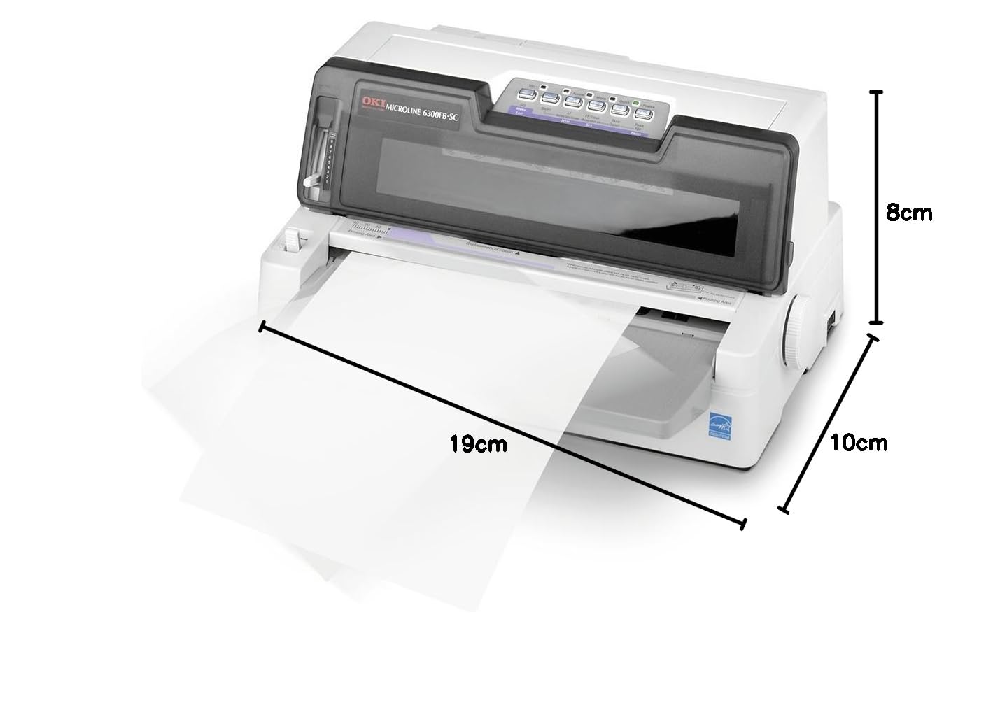 OKI ML6300FB-SC Stampante ad aghi, sistema di stampa 24 aghi a impatto, 106 colonne, 450 cps (caratteri al secondo)
