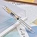 Asvine V800 Fountain Pen - Vacuum Filling System with Large Ink Capacity - Smooth Number 8 Fine Nib with Gift Case and Wrench - Clear Gold Acrylic