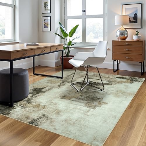 5x7 Area Rugs for Living Room Rug Washable: Abstract Rug for Dining Room Bedroom Carpet Non Slip 5 by 7 Indoor Modern Nursery Home Office Coffee