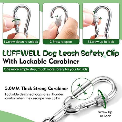 Dog Collar Backup Clip, Chew Proof Double Ended Backup Metal Safety Clasp Pet Dog Leash Connector, Heavy Duty Chain Safety Clip For Prong Collar, Dog Harness, Pinch Collar, Gentle Lead With Carabiner #TOP4