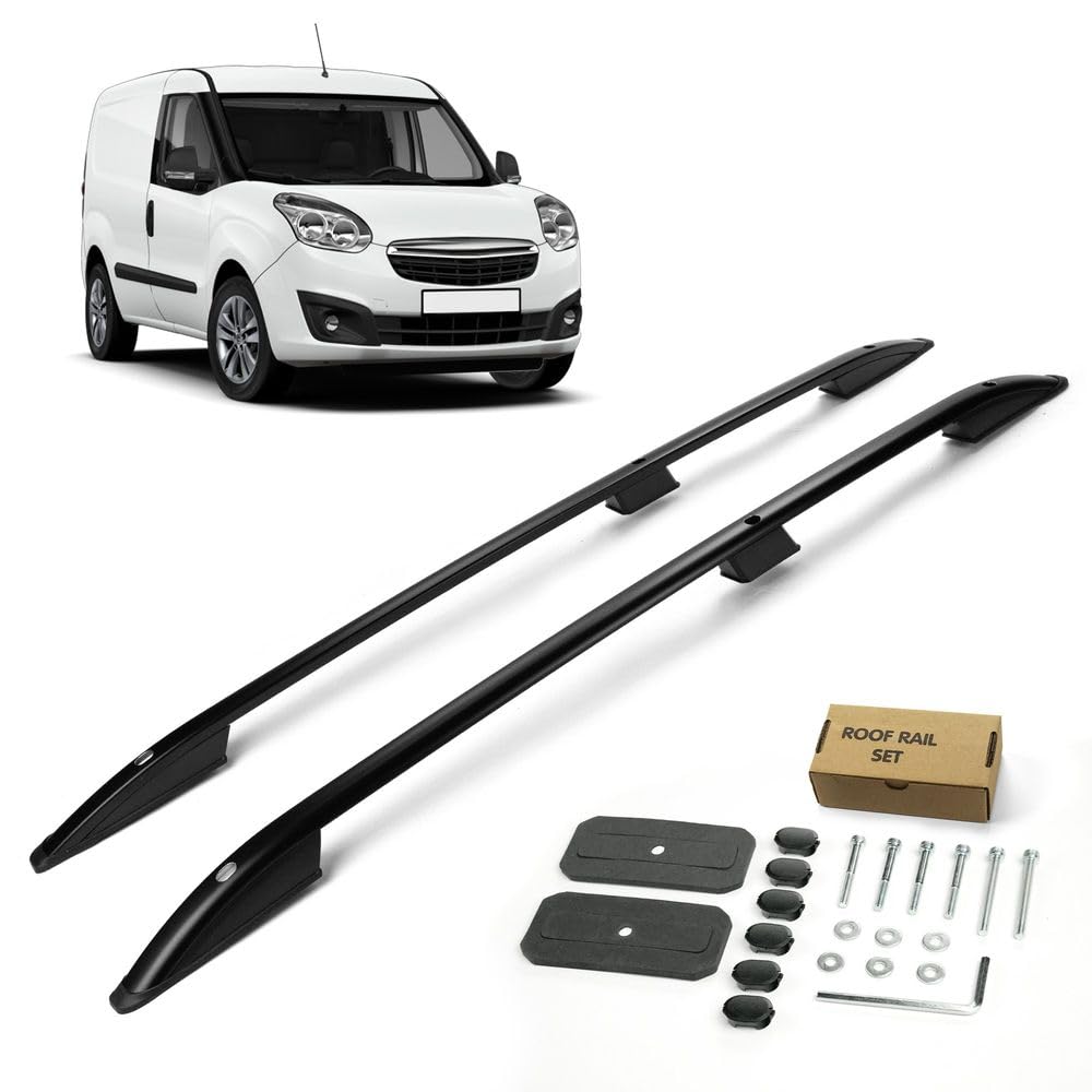 CHROMEMASTER | Les Barres de Toit Compatible avec Fiat Doblo L1 | SWB Court 2010-2022; Rails de Toit Conçus pour Le Montage de Barres de Toit, de Coffres de Toit, de Porte-vélos | Aluminium Durable