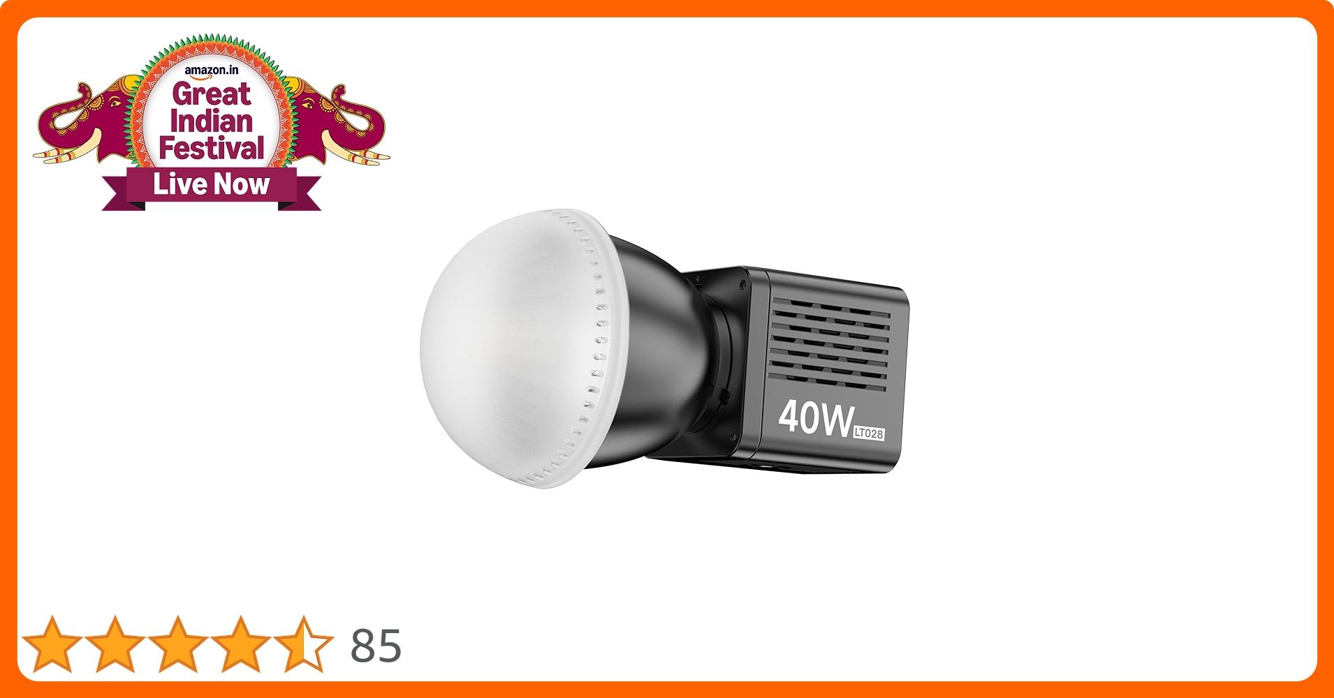 ULANZI LT028 40W Portable LED Video Light with 3400mAh Build