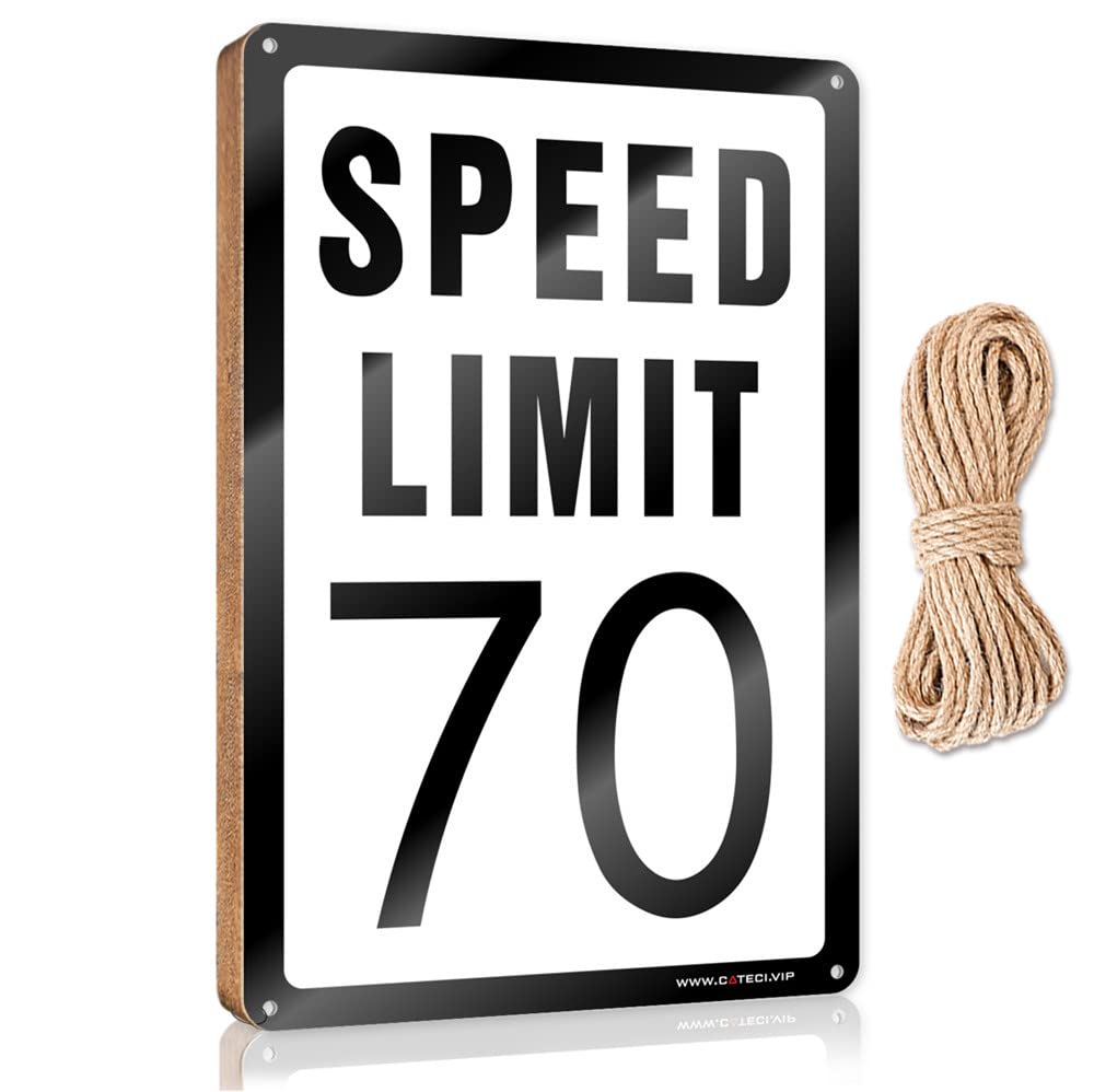 Hanging Wall Signs Speed Limit 70 Mph Wooden Sign Camper Decorations For Inside Wooden Signs For Cra(15X28CM)