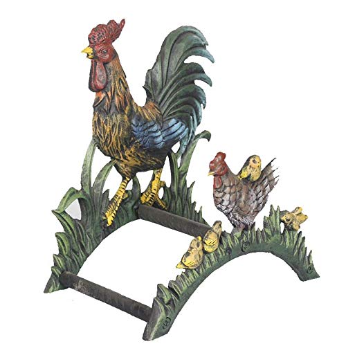 Lisansang Hose Rack Flower and Garden Hose Hanger Painted Cast Iron Hose Soft Rack Garden Hose Storage (Color : Multi-colored, Size : 20.5x14x19cm)