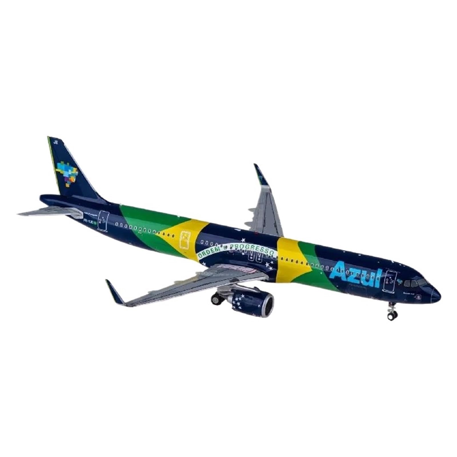 Modello in Piccola Scala Aerei 1:200 per G2AZU1085 A321neo PR-YJE Fonde sotto Pressione in Metallo Bilancia Aerei Souvenir Modello di Aviazione Kit di Costruzione di Modello
