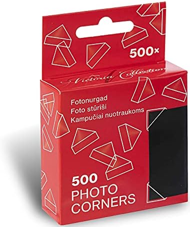 Clear Self Adhesive Photo Corners - Acid Free Picture Corner for Scrapbooking | 500 Archival Mounting Stickers for Scrapbooks & Photo Albums | Perfect Photo Holders for Creative Scrapbook