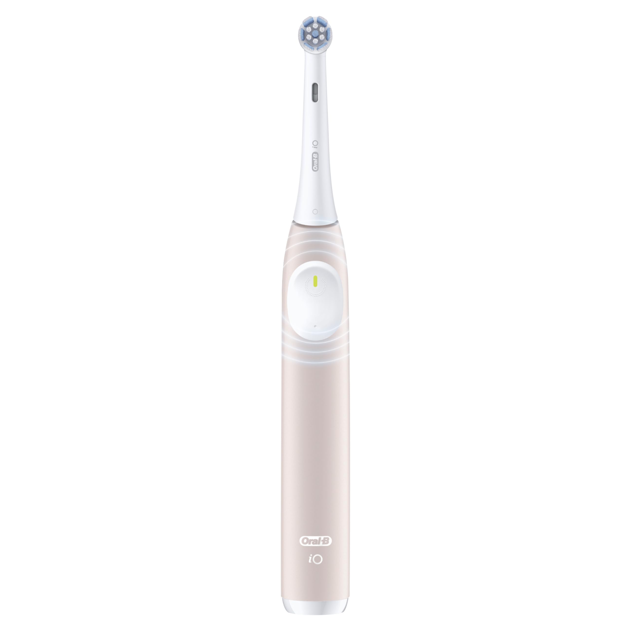 Oral-B iO Elektrische Zahnbürste, Serie 2, wiederaufladbar, Pfirsich mit 1 sanften Pflege-Bürstenkopf – automatischer Drucksensor zum Schutz des Zahnfleisches – 3 Modi – 2 Minuten Timer
