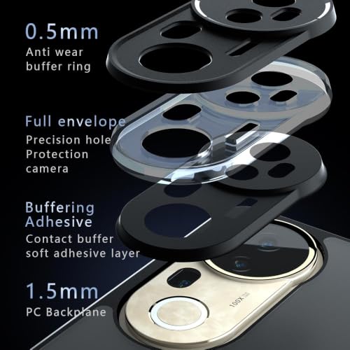 Image of Phone Case for Vivo T4 Ultra 5G, Matte PC+TPU Back Cover, Air Bag Corner Protection, Anti-Fingerprint, Micro Arc Edge, Never Turns Yellow, Camera Lens Guard, Black