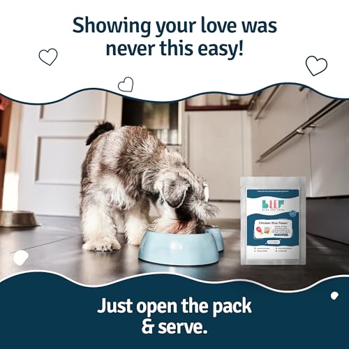 Image of BLEP Healthy Dog Food Trial Pack for Adult & Puppies | Chicken Rice | Zero Preservatives | Wet Dog Food | Complete Meal & Balanced 500 g | 5 Packs of 100g