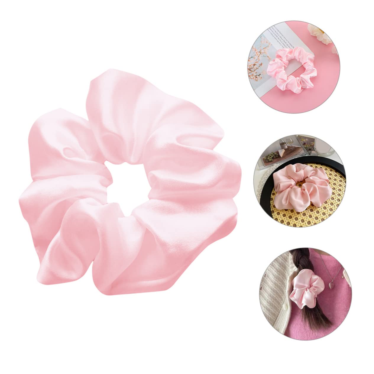 Healeved 20piezas Lazos De Satén Para Mujer Scrunchies De Seda Coleteros Suaves y Elásticos Para Fiesta y Uso Diario Accesorios De Moda