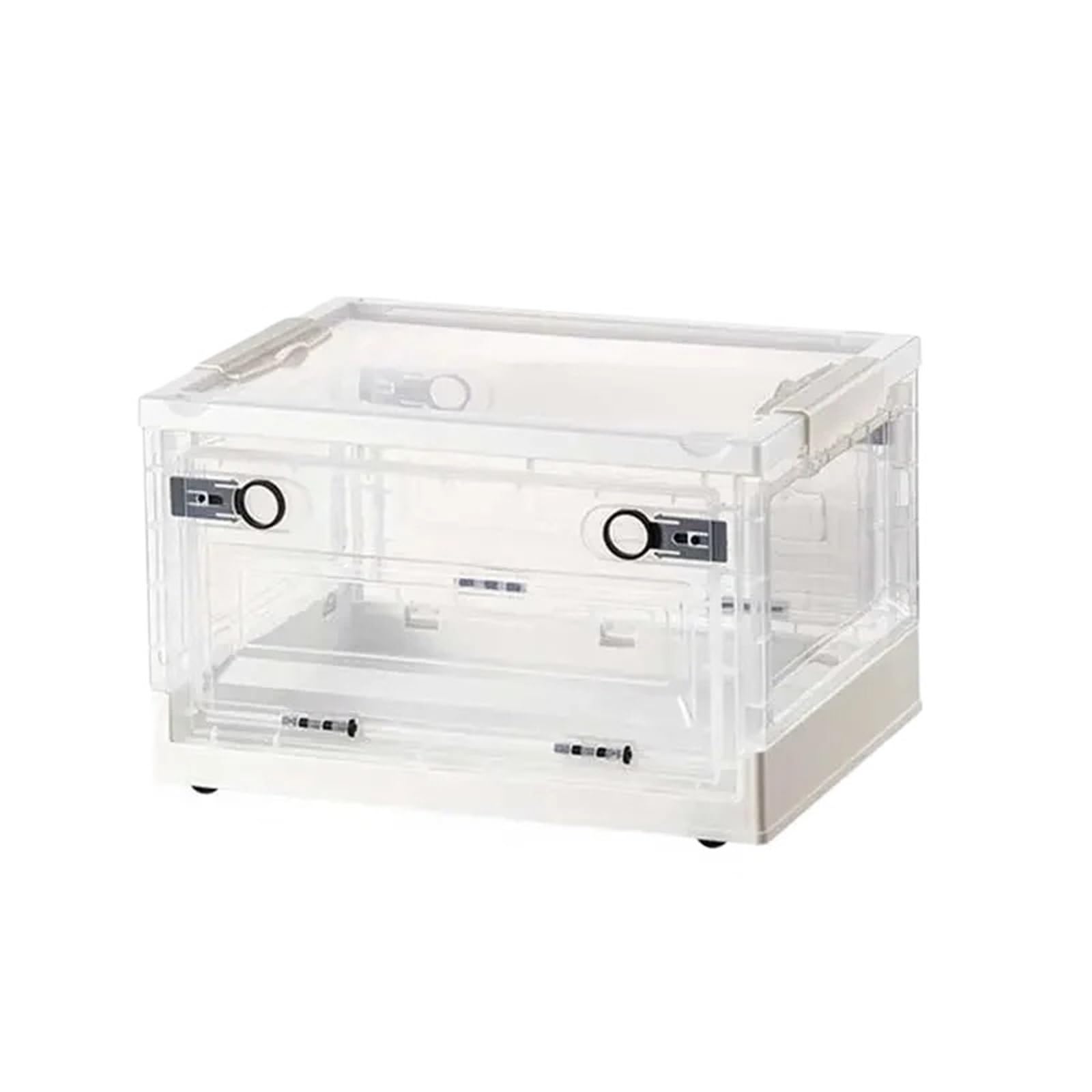 Contenitore Per Fumetti Baule Portaoggetti Pieghevole Scatola Aperta | Scatola portaoggetti trasparente, di grande capacità, for organizzare vestiti, giocattoli(1pc white)