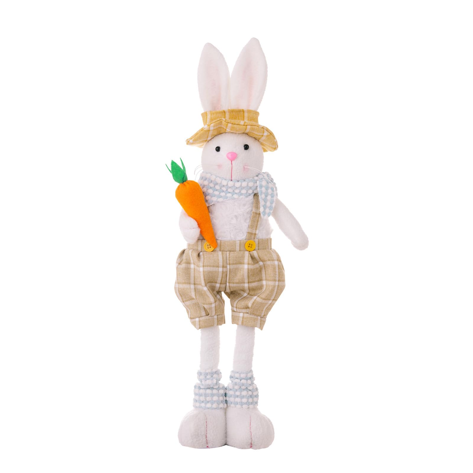 Hsioluted Unique Easter Doll Bunnies Decorations Statues Unique Figure Plushs Bunnies Toy Add Festival Atmosphere Easter Doll