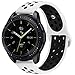 Produktbild KADES für Galaxy Watch 42mm Armband, 20mm Silikon Sportarmband für Galaxy Watch Active Armband, Galaxy Watch Active2 Armband, für Ticwatch 2 Armband, für Amazfit Bip Armband, Weiss Schwarz