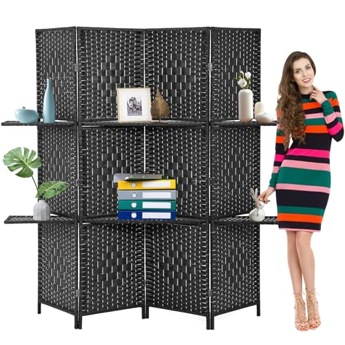 Room Divider Folding Portable Privacy Wooden Screen 4 Panel Partition