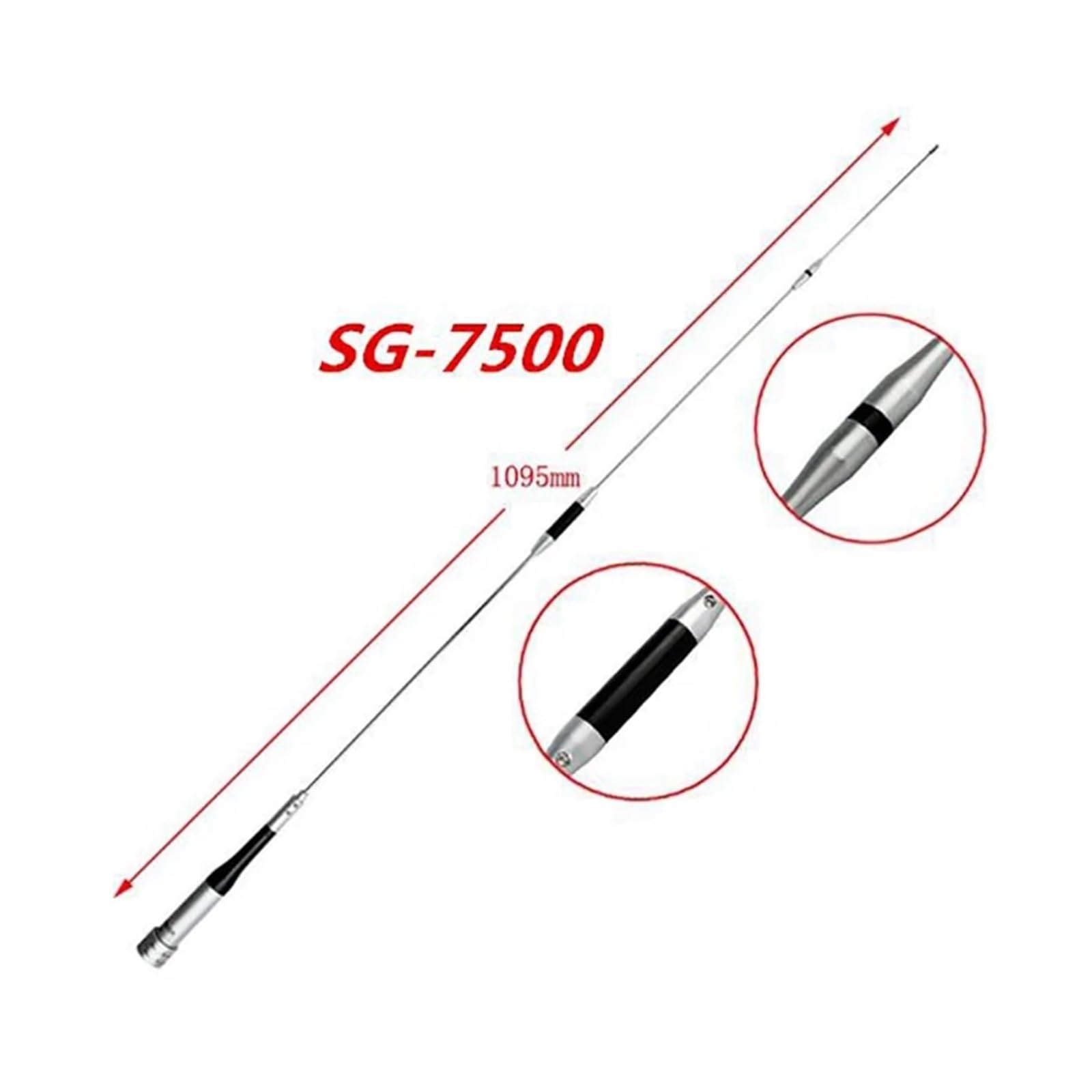 Antena VHF UHF de Doble Banda SG7500 móvil for Coche 144/430Mhz SG-7500 Alta Ganancia DBi for KT-8900D KT-8900 BJ-318