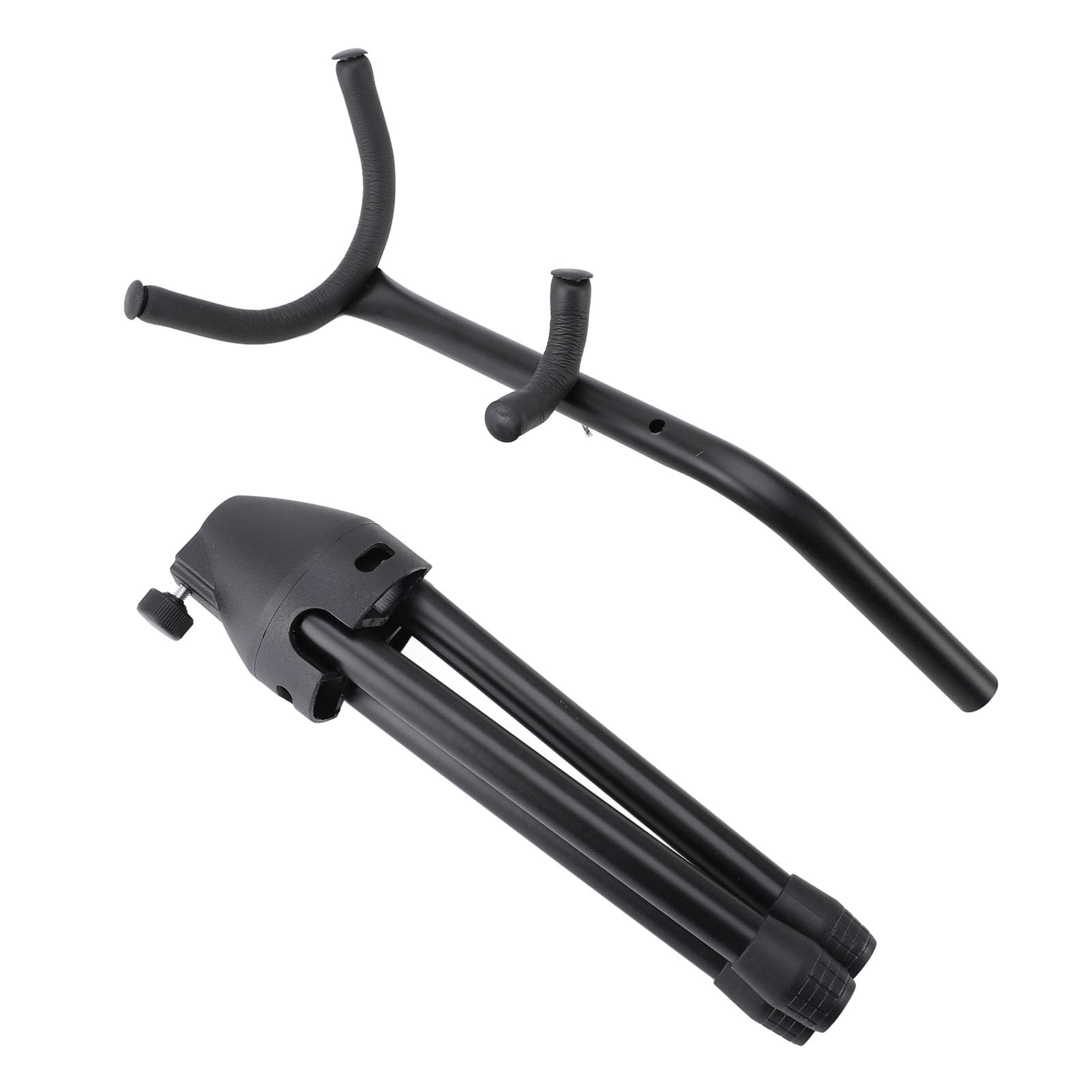 Gavigain Foldable Metal Saxophone Stand, Adjustable Height and Width, Sturdy Space Saving Holder for Alto and Tenor Saxophones, Portable and Sturdy