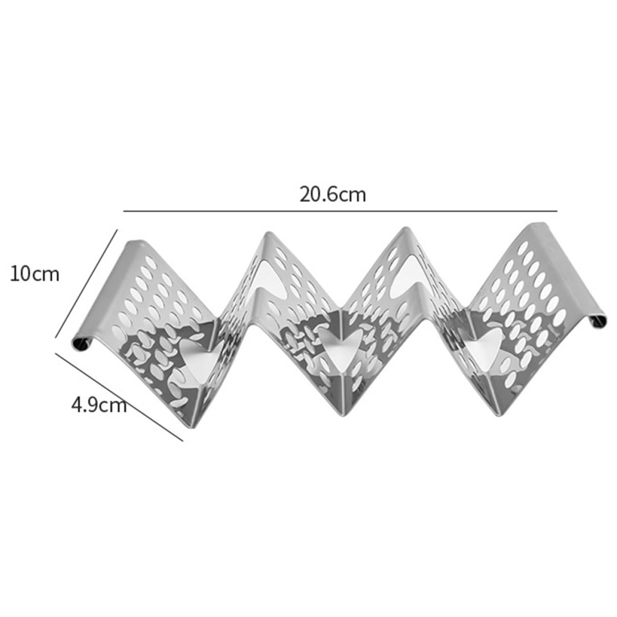 KICHOUSE 4pcs Crepe Stand Stainless Taco Holder Taco Tray Holder Taco Food Stand Taco Holder Stand Home Taco Holder Taco Stands Burritos Stainless Steel Taco Rack 430 Stainless Steel Silver