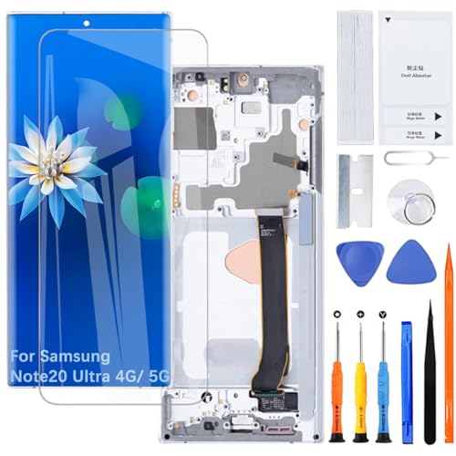 Écran pour Galaxy Note20 Ultra pour résoudre vitre brisée avec cadre blanc TFT