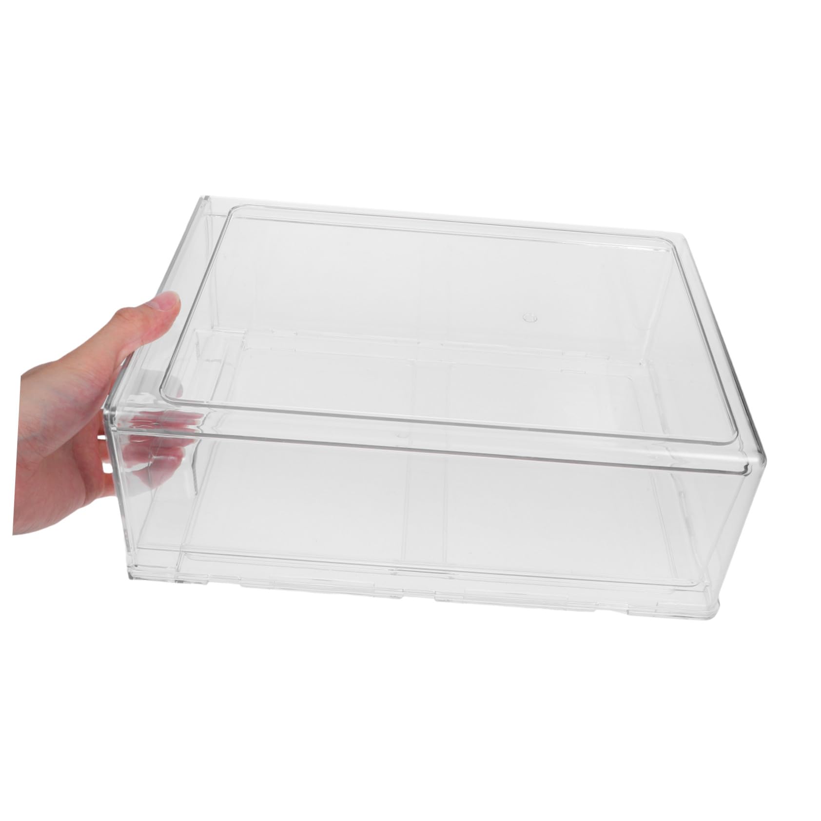 Operitacx Organizador de Cajones de Acrílico Transparente Gran Capacidad y Estructura Apilable para Maquillaje y Papelería en Oficina y Entorno Laboral