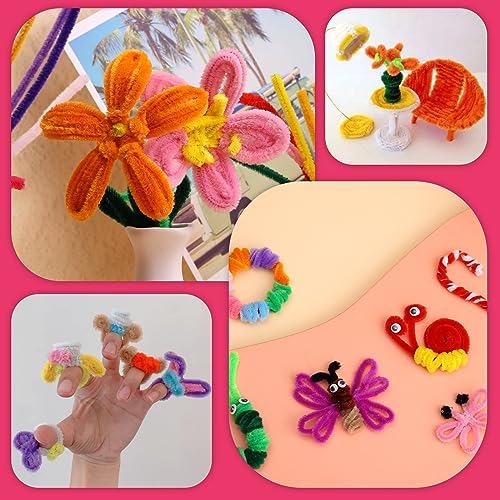 Giwrmu 100 Pieces Pipe Cleaners Chenille Stem, Plum Red Pipe Cleaners Craft, Fuzzy Sticks Craft Supplies, Colored Pipe Cleaner for Creative Handmade DIY Art Craft Project - Thumbnail 6
