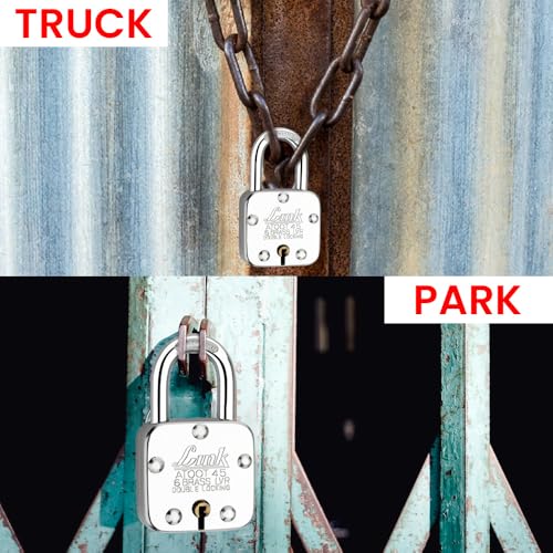 Image of Link Atoot 45mm Long Shackle Padlocks 5Pcs Set | Steel Body | Hardened Shackle | 6 Brass Levers | Made in India | 3 Keys for Each Padlock