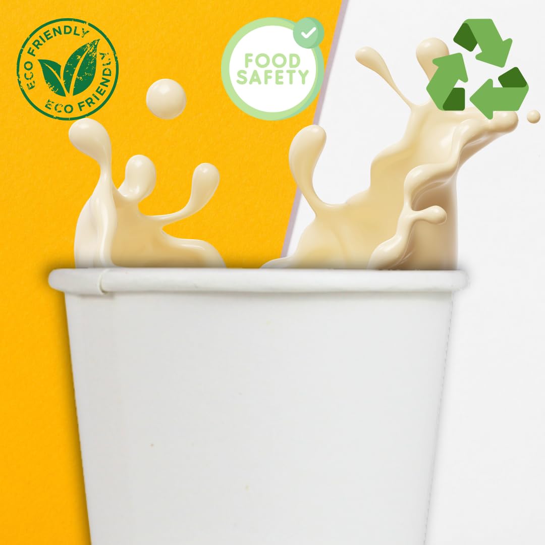 Enpack 1000 Kaffeebecher 300 ml (12 oz) - Einwegbecher für Kaffee, Tee & Kakao - Hitzebeständig, Recycelbar - To Go Becher aus Blanco-Papier - Umweltfreundlicher Getränkebecher