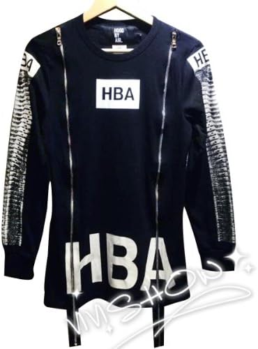 Amazon Co Jp Hba デュアルジッパー 骨プリント 長袖 シャツ Hood By Air 男女兼用 韓国スター ファッション 韓流グッズ ヒップホップ M 服 ファッション小物