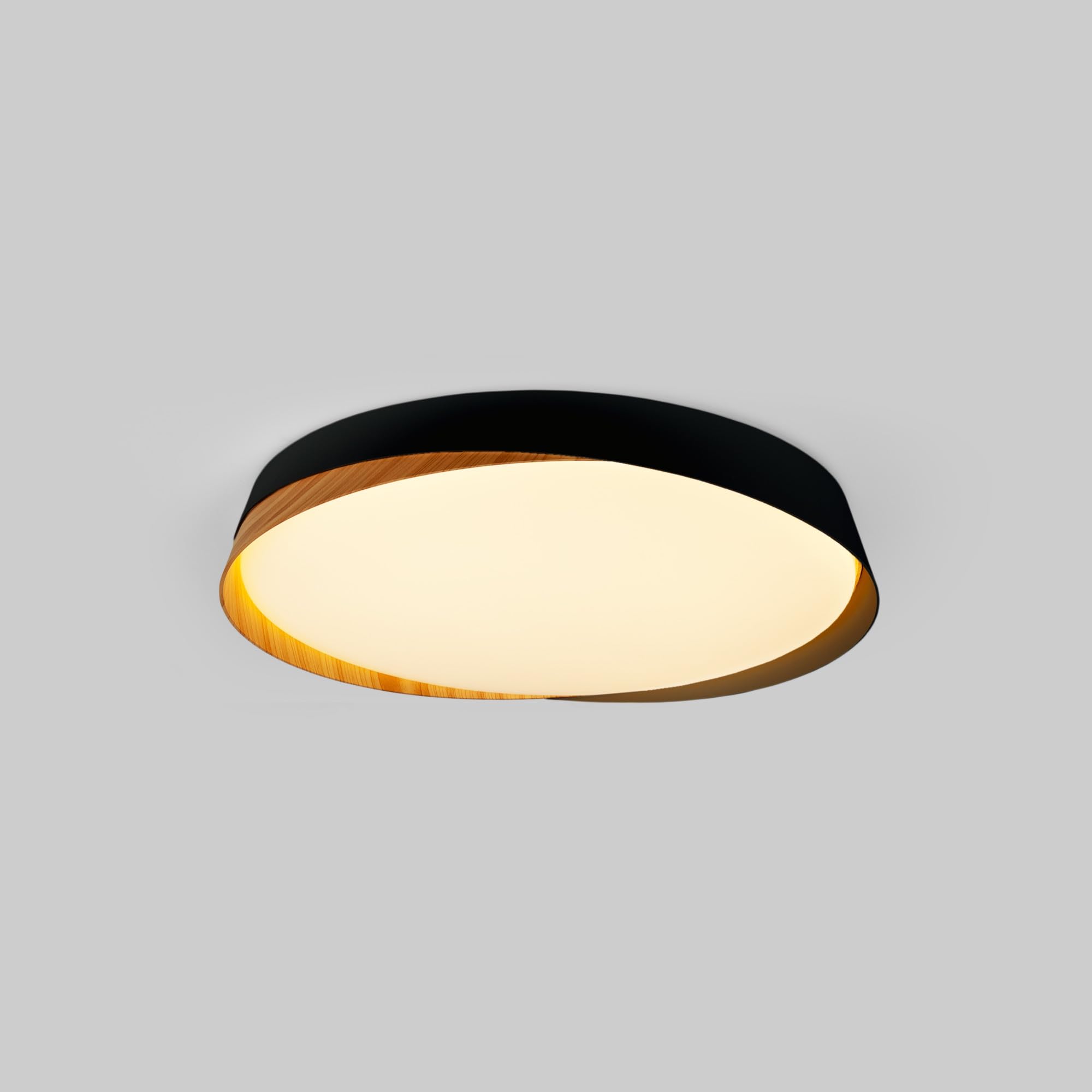 B·LED BARCELONA LED - Lámpara de techo LED tipo plafón CCT 36W - Efecto madera - ø50cm - IP22