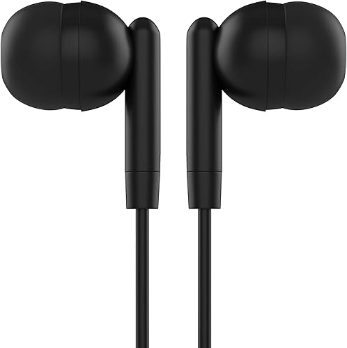 Miniatura 4 de Maeline Auriculares a granel con enchufe para auriculares de 0.138 in - Paquete de 100 unidades al por mayor - Negro azabache