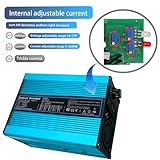 14.6V10A LiFePO4 Battery Charger,12V LiFePO4 Lithium Iron Battery Maintenance Smart Charger,14.6V LiFePO4 Battery Charger Support Fast Charging Blue Exterior With Alligator Clip Connector - Image 3