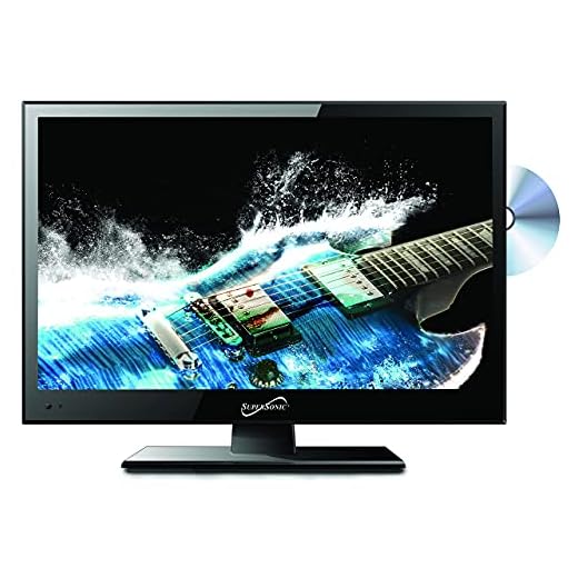 SuperSonic SC-1512 LED Widescreen HDTV & Monitor 15.6", Built-in DVD Player with HDMI, USB, SD & AC/DC Input: DVD/CD/CDR High Resolution and Digital Noise Reduction
