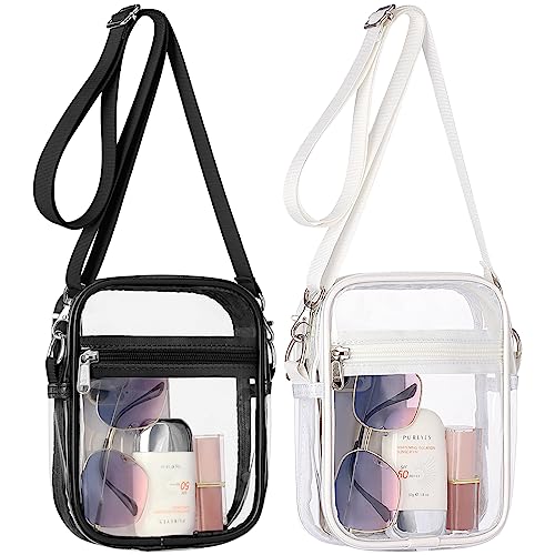 Image of PACKISM Clear Bag for Stadium Events - Clear Purses for Women Transparent Crossbody Messenger Bag for Concerts Game Day