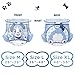 Littleforbig Adjustable Hook-and-Loop Fastener Closure Adult Printed Cloth Back Diaper 10 Pieces - Little Blue BabyFur (Large 36