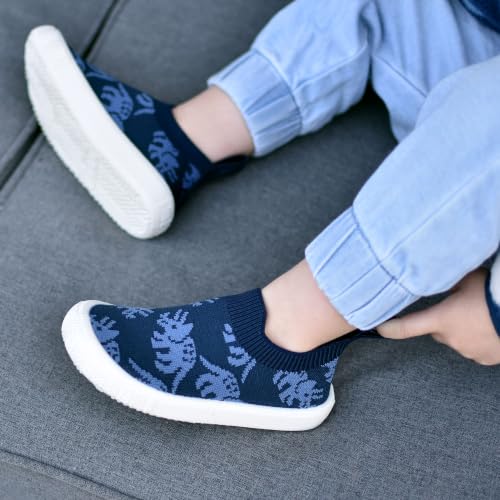 Image of JAN & JUL Slip-on Knit Shoes, Machine Washable and Lightweight Sneakers for Toddler Boys and Girls